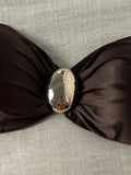 Metal Buckle Satin Bikini Women Micro Thong Swimwear Female Swimsuit Two-pieces Bikini Set High Cut Bather Bathing Suit Swim