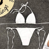 New Sexy Neon Pink Brazilian Bikini Women Swimwear Halter Swimsuit Female Two-Pieces Bikini Set Bather Bathing Suit Swim V1312