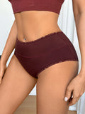 1PCS Women High Waist Seamless Panties Tummy Control Briefs Soft Breathable Solid Basic Underwear Ladies Lingerie S-XXL
