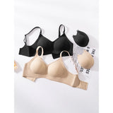 Push Up Bra for Small Bust – Seamless Wirefree Bralette with Cross Back, Soft Support Lift & Anti-Sagging Comfort Invisible Wear