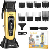 Kemei 90-5 Electric Hair Beard Trimmer 7500 RPM Zero Gap Clipper for Men DLC Blade Cordless Barber Finish Hair Cutting Machine