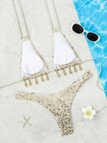 DEKA 2026 Sparkle Shells Bikini Set Summer Lady Holiday Beach 2pc Bikinis Women Inspired Swimwear Designer Ties Swimsuit