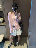 Sweet Korean Style Lace Loose Short Skirt White Tiered Ruffled Mini Skirt Elastic Waist Cute Casual Summer Skirt For Women EHAB