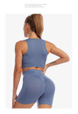 New Sports Bra Women Sexy Deep U-neck Push Up Gym Jogging Yoga Fitness Shockproof Vest Crop Tops Female Sport Bras Set for Women