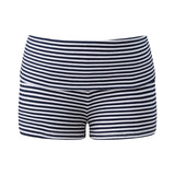 Women's Fold Over Mini Shorts Summer Fashionable Causal High Waist Bodycon Skinny Shorts Striped/Solid Color Short Pants