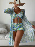 Sexy Print Bikini 2026 Women High Waist Swimsuit Cover Up Swimwear Female Lady Bathing Suit Swimming Summer Beachwear