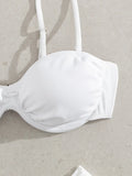 Sexy Pleate High Waist Bikini Set 2025 Women Halter Push Up Underwire Two Piece Swimsuit Summer Bathing Suit Swimwear Biquini