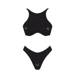 Sexy 3Pcs Swimsuit With Mini Skirt Women Bikini Push Up Swimwear Solid Biquini High Cut Monokini Swim Suit Bathingsuit Beachwear