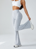 Hot Sales High-Waisted Breathable Flared Trousers Chic Athleisure Fitness Women Sports Yoga-to-Street Yoga Gym Pant 2025 Autumn