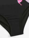 2026 Printed Mesh Swimsuit One Piece & Beach Dress Long Sleeves Swimwear Women Bathing Swimming Swim Suit Padded Beachwear