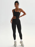 Beautiful back design, sexy one-piece yoga leggings, suitable for women's breathable quick-dry sports bodysuits