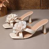 Summer New Women Sandals Shoes  Decor  Ladies  Dress Party Female High Heel Slippers