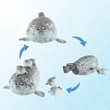 Seal Plush Toy Set Mother and Baby Stuffed Seal Family Soft Toy