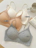 Wirefree Bra for Small Boobs Push Up Padded Strappy Summer Bralette Seamless Comfort Daily Wear Lightweight Thin Straps Lingerie