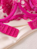 A sexy RoseRed lingerie set, including a daisy-patterned bra and thong, a comfortable family-style women's two-piece ZA825086