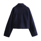 Foridol Autumn Winter Thick Burgundy Coat Jacket Women Zip Closure Turn Down Collar Short Jacket Veste Casual Angola Red Coat