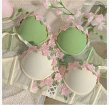 MOYISU London Anime Bralette - Delicate Wireless Bra for Set Teens, Japanese Summer Underwear Small Bust Close-Fit Subtle Allure
