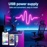 2m 3m 5m 10m RGBIC Neon Light Waterproof RGB Smart LED Strip with USB APP Control Music Sync for Room Bedroom Outdoor Decoration