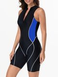 2026 Zipper Sleeveless Swimsuit Women One Piece Slim Swimwear Female Rush Guard Bathing Swimming Swim Surfing Suit Beachwear XXL