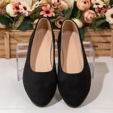 Women Suede Loafers Flat Heel Shallow Female Shoes Spring Summer Square Toe Basic Concise Women Pumps