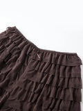 Women’s Layered Ruffle Bloomers Fashion Low Waist Bow Front Solid Color Shorts Casual Summer Mini Shorts