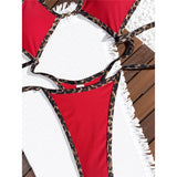S - XL Leopard Extreme String Mini Micro Thong One Piece Swimsuit Women Swimwear Female Padded Bather Bathing Suit Swim K7067