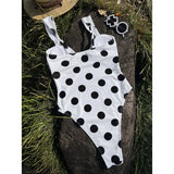 2026 Sexy Polka Dot U Neck Women Swimwear One Piece Swimsuit Female High Leg Cut Monokini Padded Bather Bathing Suit Swim V8273