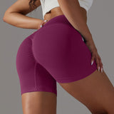 Summer V-waist peach hip lifting tight fitting three part pants, high waist yoga shorts, running speed drying seamless yoga pant