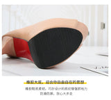10/12/14cm Super High Heels Women Fashion Leather Shoes Spring Fall Peep Toe Platform Party Nude Black Office Dress Pumps Female