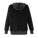 Phantasy Women's Hoodies Women Clothing Streetwear New Style Fashion Hooded Imitation Fur Plush Coat Solid Color Jacket Female