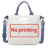 KPop Demon Hunters Canvas Shoulder Bag for Boys Girls Cartoon Letter Printed Crossbody Pouch Students Portable Fashion Handbag