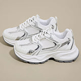 Comfortable Breathable Mesh Walking Sports Shoes Women Non Slip Platform Sneakers Woman Mix Color Lace Up Casual Shoes Mujer