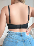 Women's Oversized Underwear With Pull-up And Anti Sagging Black Leopard Print Lace Design Suitable For Plump Women XL-4XL A2551