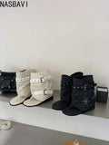 Summer New Flip-flops Sandals Women Vintage Gladiator Cool Boots Sexy Rivets Chunky Heels Shorts Punk Ankle Roman Boots 2026