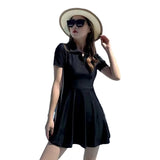 Swimsuit Women's Summer New Jumpsuit Style Covers The Abdomen and Above, Plus Size Sports Hot Spring Swimsuit