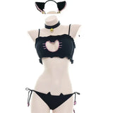 Sexy Cos Cow Cosplay Costume Maid Lolita Bra and Panty Set Stockings Erotic Lingerie Onlyfans Women Naughty Bikini Set