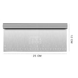 Stainless Steel Scale Cake Scraper DIY Dough Pastry Spatulas Buttercream Edge Smoother Cake Decorating Tools Baking Accessories