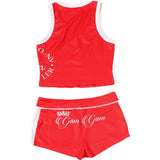 European and American 2026 Spring and Summer Casual Contrast Color Halter Backless Top High Waist Butt Lifting Shorts Set