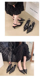 Pointed Toe Slingbacks Sandals Women Elegant Kitten Heel Dress Shoes Shallow Comfy Bowknot Office High Heels Ladies 2026
