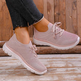Breathable Mesh Sports Flat Shoes Women Plus Size 43 Slip On Knitted Platform Sneakers Woman Comfortable Soft Sole Running Shoes