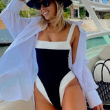 DEAK Sexy Bandeau Black White Swimwear Women Vintage Retro One Piece Swimsuit Bathing Suit Beachwear Monokini Swimming Suit