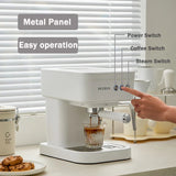 Petrus Espresso Coffee Maker Machine 51MM 20 Bar with  Metal Panel, Powerful Steam Wand for Amerlcano Mocha Latte,PE2170 (220V)