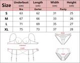 Embroidery Lingerie 3Pcs Sets Ultrathin Mesh Patchwork See Through Bras And Thongs Garter Suits Erotic Intimate Sexy Underwear