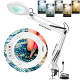 72LED 8X/10X NEW Illuminated Magnifier USB 3 Colors LED Magnifying Glass for Soldering Iron Repair/Table Lamp/Skincare Beauty