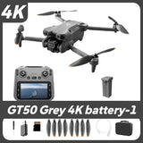 Lenovo GT50 GPS Foldable Drone 8K Dual Camera 5G WIFI FPV Brushless 12.5cm Screen RC Optical Flow Quadcopter Drone