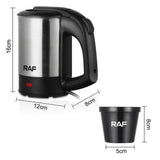 1000W 500ML Mini Electric Kettle Stainless Steel Automatic Power Off, for Tea,Coffee, Travel Portable Water Boiler ,Fast Heating