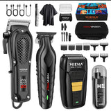 hiena Hair Clipper Professional Hair Cutting Machine Adjustable Hair Trimmer Electric 9000 RPM Barber LED Clipper for Men