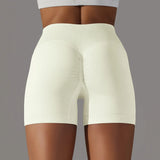 Summer V-waist peach hip lifting tight fitting three part pants, high waist yoga shorts, running speed drying seamless yoga pant