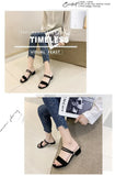 Women Sandals Chunky Heels Slides Summer 2026 Elegant Shoes Women Slipper Big Size 34-42 Fashion Summer Sandal Women