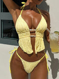 2026 Halter Padded Two Pieces Swimwear Female Solid String Stone Swimsuit Women Bathers Bathing Swimming Swim Suit Beachwear